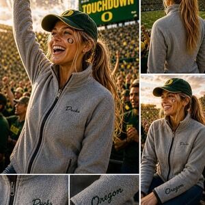 Oregon Ducks Full Zip Jacket – Colosseum Athletics Gray Women's Medium